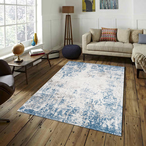 Blue Decor Rug, Abstract Rug, Area Rug, Modern Living Room Decor