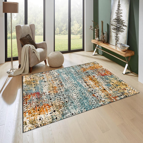 Colorful Rug, Abstract Rug, Area Rug, Modern Living Room Decor
