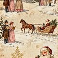 Victorian Christmas Rug, Santa Claus Carpet