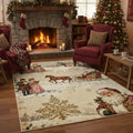 Victorian Christmas Rug, Santa Claus Carpet