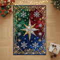 Glam Christmas Rug, Glitter Snowflake Carpet