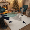Modern Christmas Rug, Minimalist Winter Carpet