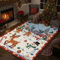 Cute Christmas Rug, Kawaii Holiday Area Rug