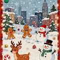 Cute Christmas Rug, Kawaii Holiday Area Rug