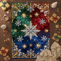 Glam Christmas Rug, Glitter Snowflake Carpet