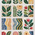 Modern Floral Design Rug, Scandinavian Rug, Abstract Area Rug