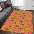 Chili Pepper Pattern Rug, Abstract Area Rug, Living Room Decor