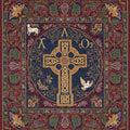 Medieval Design Cross Rug, Christian Prayer Mat, Faith-Inspired