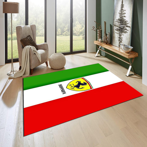 Ferrari F1 Rug Italy Flag Formula 1 Racing Carpet for Garage &