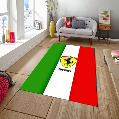 Ferrari F1 Rug Italy Flag Formula 1 Racing Carpet for Garage &