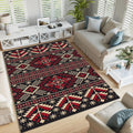 Slavic Folk Art Rug, Traditional Abstract Design, Non-Slip