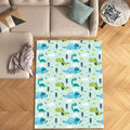 Cartoon Dinosaur Pattern Rug, Kids Playroom Carpet