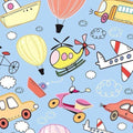 Vehicle Motif Kids Rug, Nursery Play Mat, Custom Design
