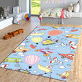 Vehicle Motif Kids Rug, Nursery Play Mat, Custom Design