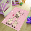 Giraffe Nursery Rug, Kids Room Rug, Nursery Play Mat, Adventure