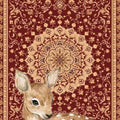 Baby Deer Oriental Rug, Rustic Persian Style Carpet