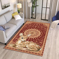 Baby Deer Oriental Rug, Rustic Persian Style Carpet