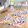Colorful Rug, Abstract Art Rug, Multicolored Rug, Geometric