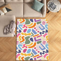 Colorful Rug, Abstract Art Rug, Multicolored Rug, Geometric