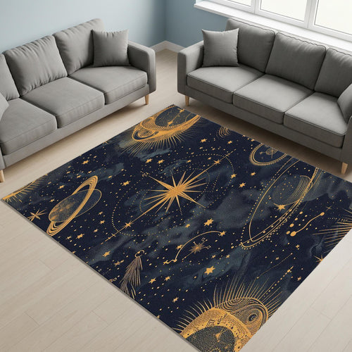 Galaxy Art Rug, Sky Rug, Star Rug, Bohemian rug, Gothic Mat Home