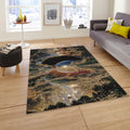 Trippy Space Rug, Galaxy Planet Design, Psychedelic Zen Decor