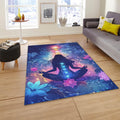 Chakra Meditation Area Rug, Reiki Healing Art, Zen Yoga Decor
