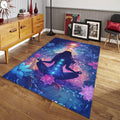 Chakra Meditation Area Rug, Reiki Healing Art, Zen Yoga Decor