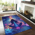 Chakra Meditation Area Rug, Reiki Healing Art, Zen Yoga Decor