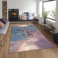 Chakra Snake Area Rug, Spiritual Zen Decor, Non-Slip
