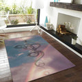 Chakra Snake Area Rug, Spiritual Zen Decor, Non-Slip