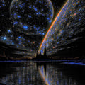 Celestial Galaxy Area Rug, Starry Night Sky, Non-Slip Floor Mat