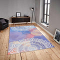 Pastel Mandala Rug, Non-Slip Spiritual Carpet