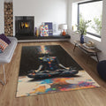 Chakra Meditation Rug, Galaxy Yoga Mat, Spiritual Decor