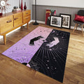Celestial Hands Area Rug, Goth Witchy Decor, Pink & Black Duality