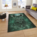Gothic Deer Area Rug, Celtic Knot Forest God, Dark Pagan Decor