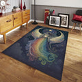 Spiritual Angel Rainbow Area Rug, Zen Room Decor