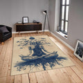 Tree of Life Yoga Rug, Zen Meditation Room Decor, Non-Slip Carpet