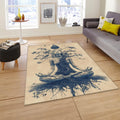 Tree of Life Yoga Rug, Zen Meditation Room Decor, Non-Slip Carpet
