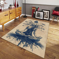 Tree of Life Yoga Rug, Zen Meditation Room Decor, Non-Slip Carpet