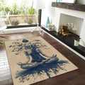 Tree of Life Yoga Rug, Zen Meditation Room Decor, Non-Slip Carpet