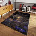 Celestial Galaxy Area Rug, Starry Night Zen Decor, Non-Slip