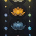 Chakra Lotus Rug, Colorful Meditation Decor, Non-Slip Area Rug