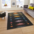 Chakra Lotus Rug, Colorful Meditation Decor, Non-Slip Area Rug