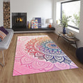 Colorful Mandala Rug, Non-Slip Zen Meditation Carpet