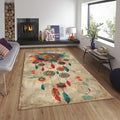 Boho Dreamcatcher Area Rug, Colorful Feather Art, Non-Slip Carpet