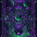 Psychedelic Area Rug, Sacred Geometry, Reiki Room Decor
