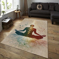 Chakra Meditation Rug, Spiritual Yoga Room Decor