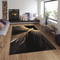 Gold Phoenix Area Rug, Spiritual Zen Decor, Non-Slip Carpet