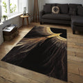 Gold Phoenix Area Rug, Spiritual Zen Decor, Non-Slip Carpet