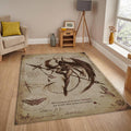 Gothic Deer Rug, Pagan Area Rug Dark Aesthetic Decor Celtic Knot